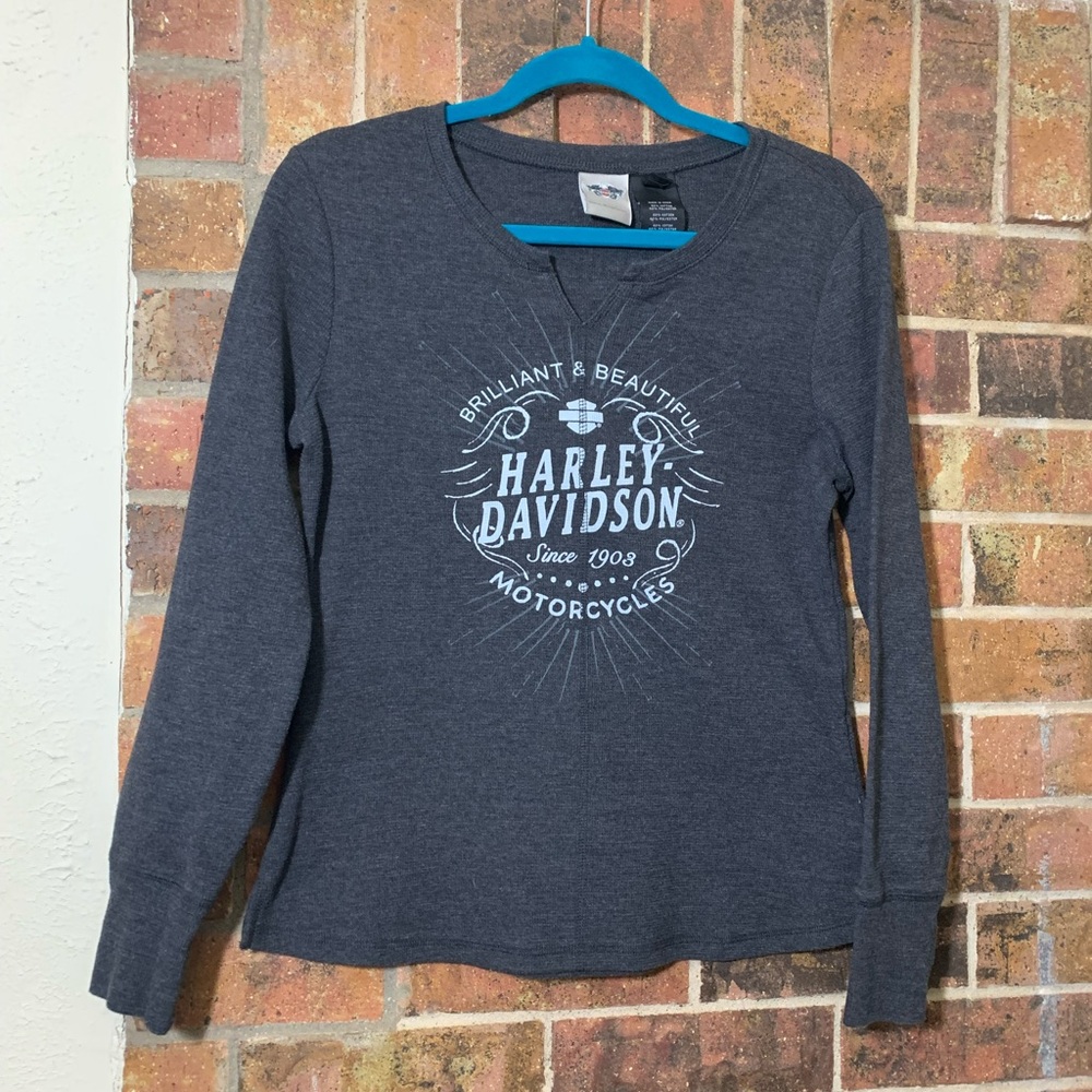 Harley Davidson Gray Long Sleeve Shirt